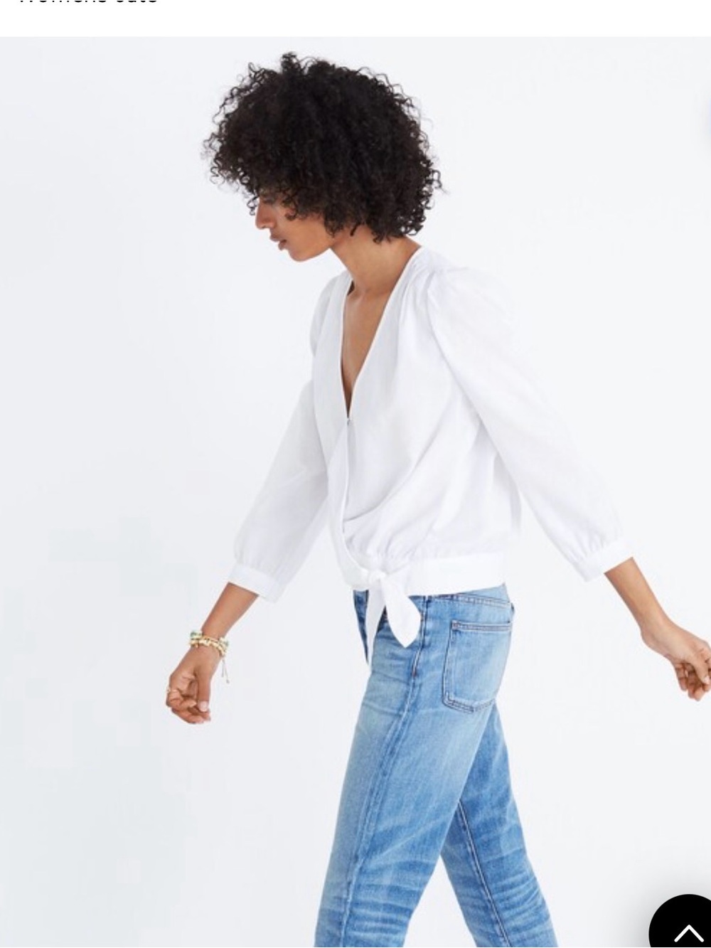 Madewell Wrap Top in Eyelet White